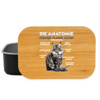 Maine Coon Anatomy T | Coony Halter Outfit Cats - Lunch Box - black - Front