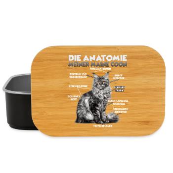 Fan Maine Coon Fan Drôle d’amoureux - Boîte à goûter - noir - Devant