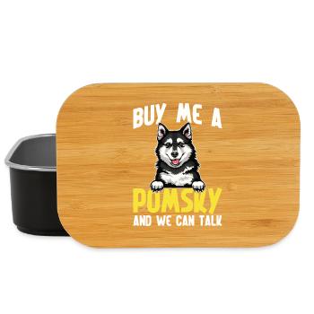 Pomsky-Hundebesitzer Papa Pomsky belohnt Hundegeschirr - Lunch Box - Schwarz - Vorne