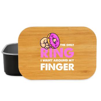 Nur der Donut-Ring am Finger - Lunch Box - Schwarz - Vorne