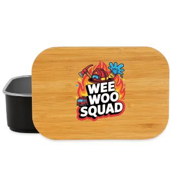 Wee Woo Squad Feuerwehr Auto Spass - Lunch Box - Schwarz - Vorne