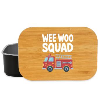 Wee Woo Squad Feuerwehr Auto Spass - Lunch Box - Schwarz - Vorne