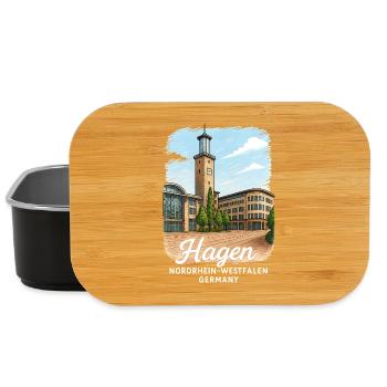 Hagen, North Rhine-Westphalia - Lunch Box - black - Front
