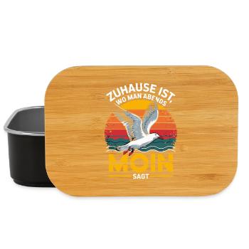 Home is where you say hello in the evening Seagull North Sea - Lunch Box - black - Front