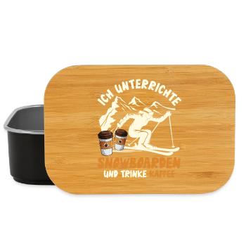 Snowboarder I TEACH AND DRINK COFFEE - Lunch Box - black - Front