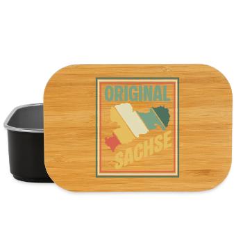 Original Sachsen Karte - Lunch Box - Schwarz - Vorne