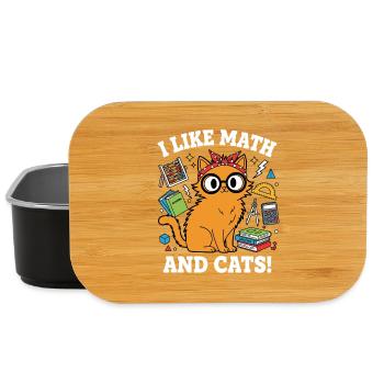 Ich Mag Mathe Und Katzen Lustiges Motiv Lehrer - Lunch Box - Schwarz - Vorne