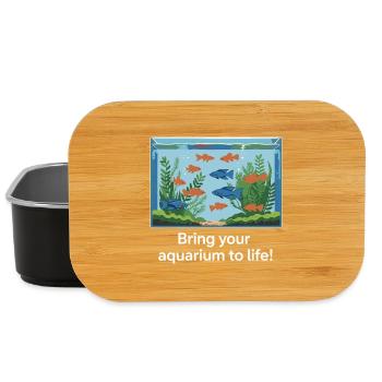 Aquarium Life: Lively Fish Tank Scene - Lunch Box - black - Front