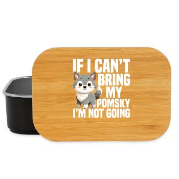 Pomsky Plüschtier-Hundegeschirr für Pomsky - Lunch Box - Schwarz - Vorne