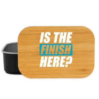 Is the finish here? funny running jogging runner - Lunch Box - black - Front