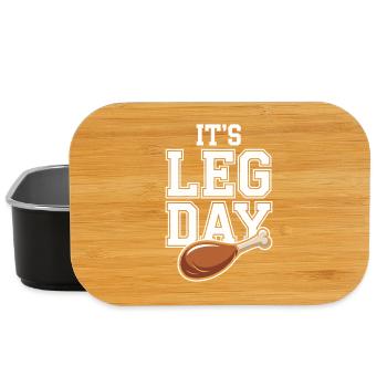C’est la journée des jambes Journée de triche à la salle de sport Être entraînement Fitness - Boîte à goûter - noir - Devant