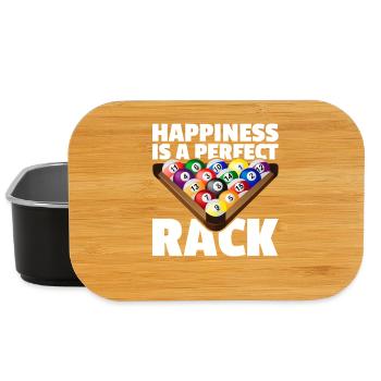 Perfect rack lustiges Billard Billardspieler - Lunch Box - Schwarz - Vorne