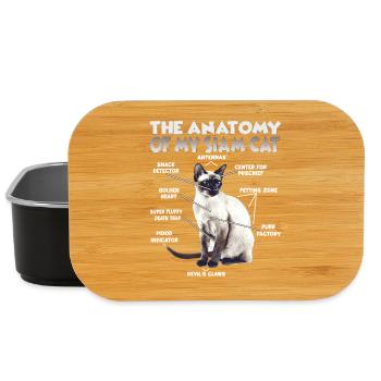 Siamkatzen T | Siam Katze-Katzen Stubentiger - Lunch Box - Schwarz - Vorne