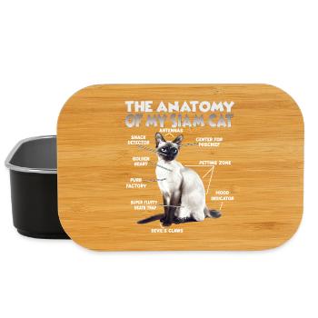 Siamese Cats Gift Cat Owner Gift Idea - Lunch Box - black - Front