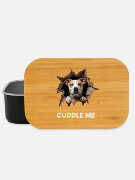Cuddle Me Hund Loch Durchbruch Süß Geschenk - Lunch Box - Schwarz