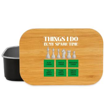 Chess time in leisure time - Lunch Box - black - Front