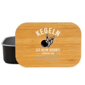 Kegeln ist kein Hobby sondern Leidenschaft - Lunch Box - Schwarz - Vorne