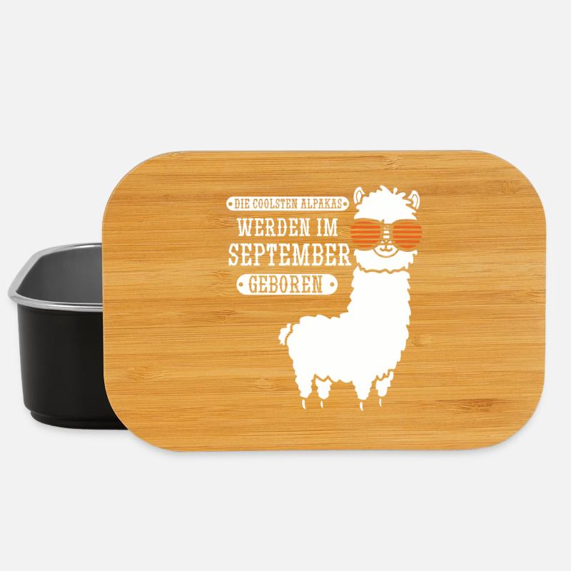 September Geburtstag Alpaka Spruch Lustig - Lunch Box - Schwarz