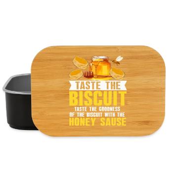 Honey Biscuit Slogan Tee - Lunch Box - black - Front