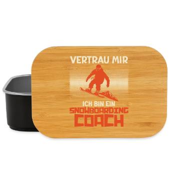 Snowboard Trainer VERTRAU MIR BIN DER SNOWBOARDING - Lunch Box - Schwarz - Vorne