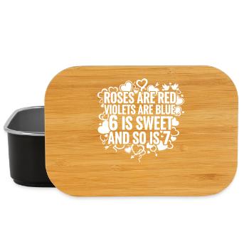 Valentine's Day 6-7 Fun 67 Number Valentine's Day Six - Lunch Box - black - Front