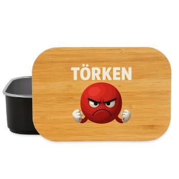 Drôle Dire Törken Dessin animé Drôle Dinde Mème - Boîte à goûter - noir - Devant