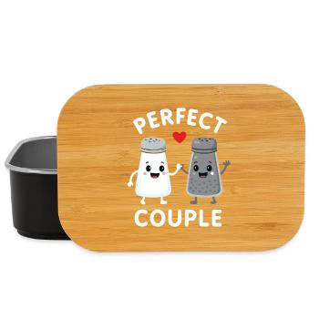 Perfect Couple Salt And Pepper Cartoon - Lunch Box - Schwarz - Vorne