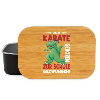 Kinder Zum Karate Geboren Zur Schule Gezwungen - Lunch Box - Schwarz - Vorne