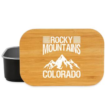 Retro Rocky Mountains National Park Colorado - Lunch Box - Schwarz - Vorne