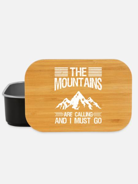 The Mountains Are Calling And I Must Go Hiking - Lunch Box - Schwarz