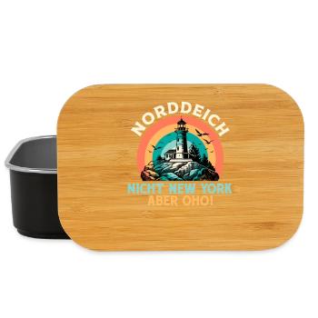 NORDDEICH NICHT NEW YORK ABER OHO Lustiges - Lunch Box - Schwarz - Vorne