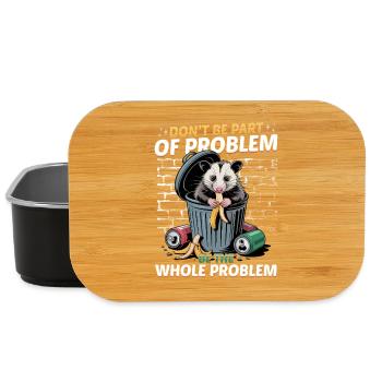 Funny Opossum - Lunch Box - black - Front