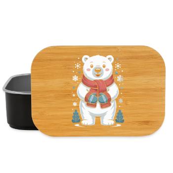Polarbär Winterzauber - Lunch Box - Schwarz - Vorne