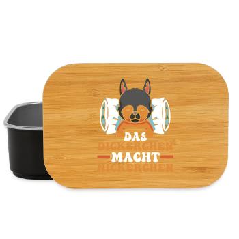 Shlafshirt Dog The Fat One Takes A Nap - Lunch Box - black - Front