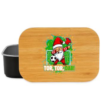 Tor Tor Dab Fußball Santa Wichtel Weihnachten - Lunch Box - Schwarz - Vorne