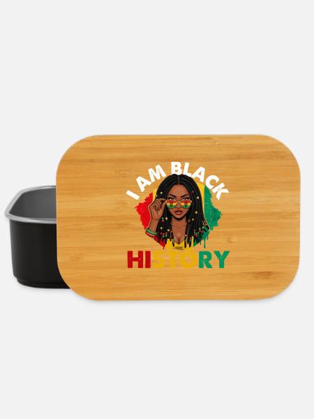 I Am Black Geschichte – Stolz und Macht - Lunch Box - Schwarz