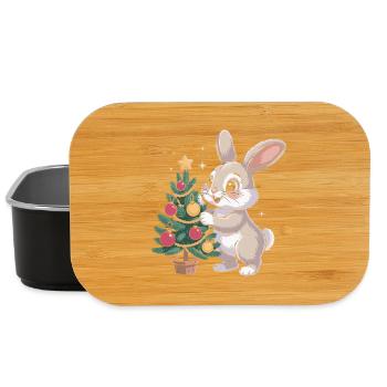Le lapin de Pâques décore le sapin - Boîte à goûter - noir - Devant