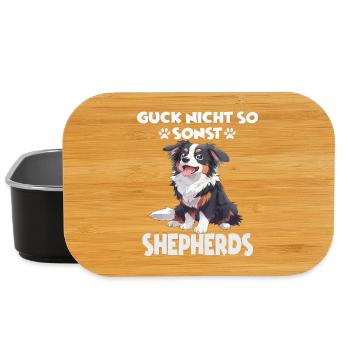 Berger australien propriétaire de chien en promenade australienne - Boîte à goûter - noir - Devant