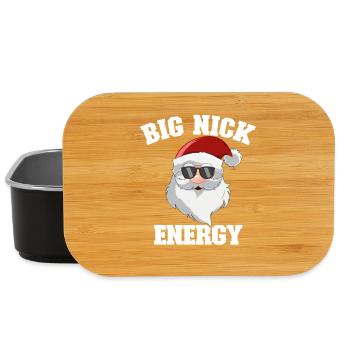 Weihnachtsmann, lustiges Weihnachten, große Nick-E - Lunch Box - Schwarz - Vorne