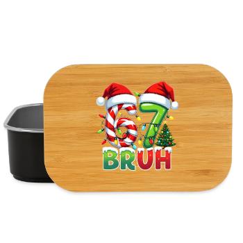 Bruh 67 cannes en sucre de Noël design - Boîte à goûter - noir - Devant