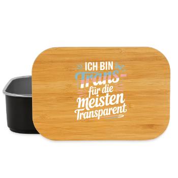  Ich Bin Trans Für Die Meisten Transparent Trans - Lunch Box - Schwarz - Vorne