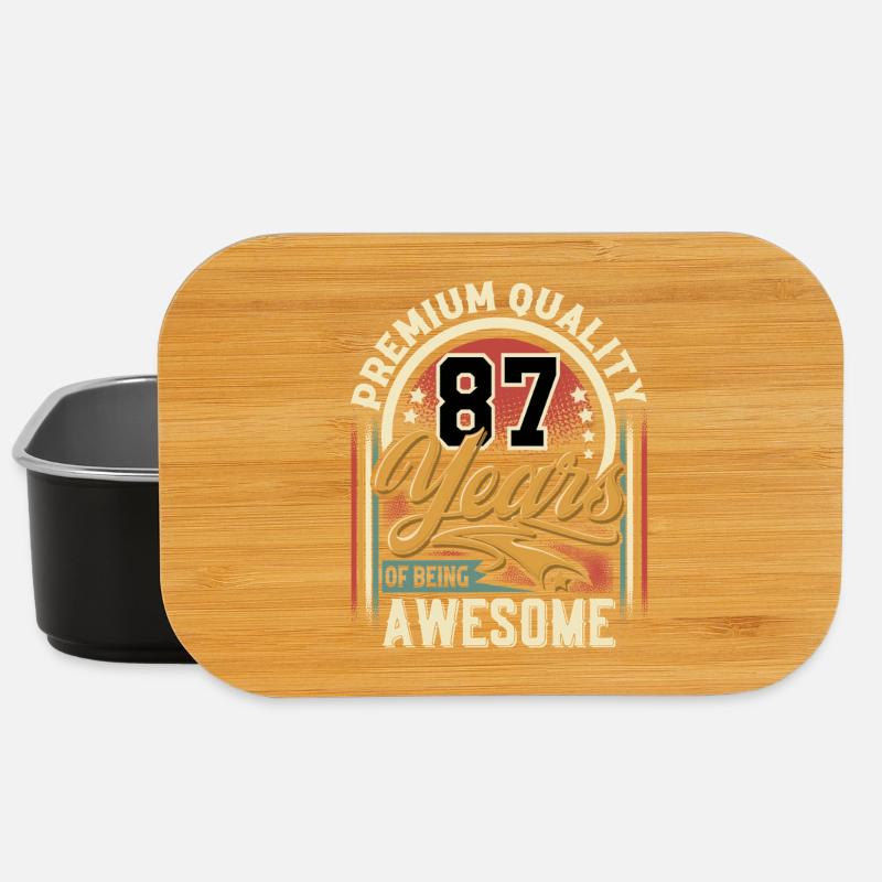 87. Geburtstag Vintage retro - Lunch Box - Schwarz