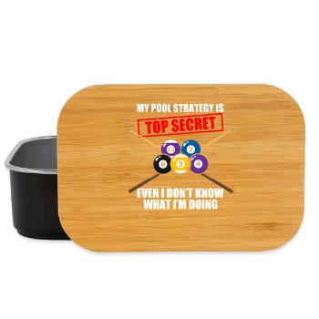 Mon joueur de billard drôle de stratégie de billard - Boîte à goûter - noir - Devant