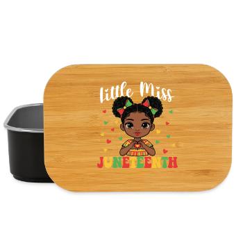 Petite Miss Juneteenth – Fierté des filles noires - Boîte à goûter - noir - Devant