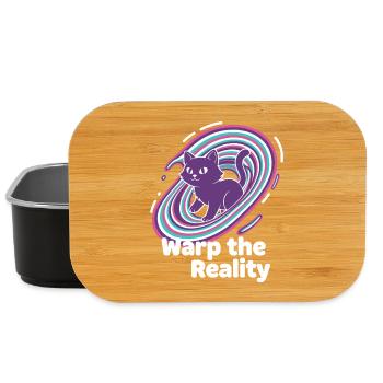 Purple Cat Portal Swirl - Lunch Box - black - Front