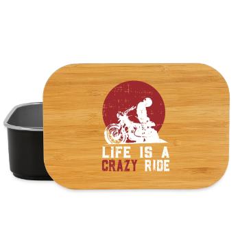 Life is a crazy ride - Lunch Box - black - Front