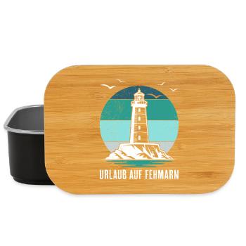 Ostsee URLAUB AUF FEHMARN Lustiges - Lunch Box - Schwarz - Vorne