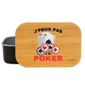 Je Peux Pas J'ai Poker Cadeau - Boîte à goûter - noir - Devant