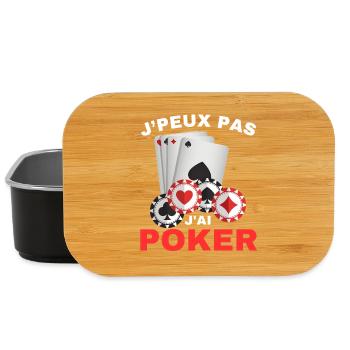 Je Peux Pas J'ai Poker Cadeau - Boîte à goûter - noir - Devant