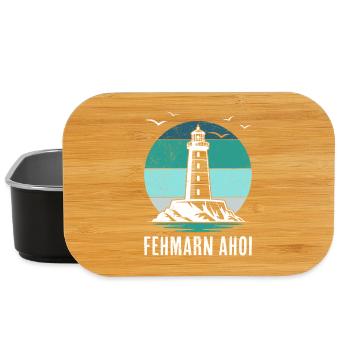 Baltic Sea FEHMARN AHOI Phare Rétro Drôle - Boîte à goûter - noir - Devant
